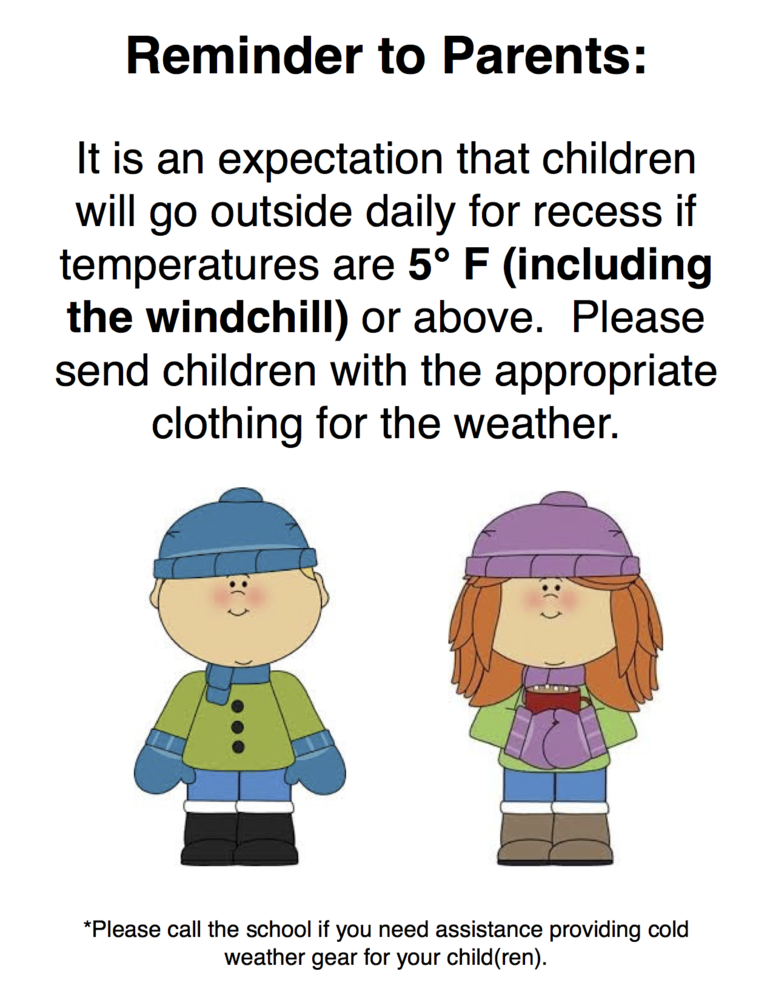Cold Weather Reminder