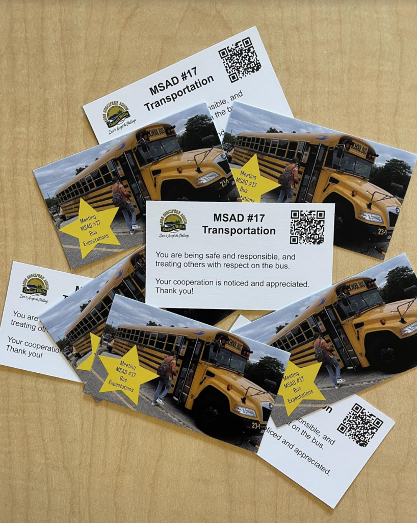 Our bus drivers will be giving out acknowledgement cards to students who follow the expectations !